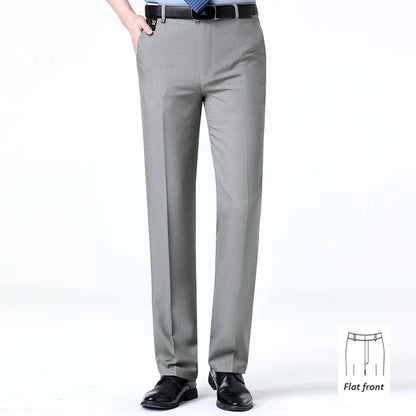 Brand New High-end Men's Wool Pants -Wool Blend Thin Fabric for Summer,Business Formal Dress Pants,Wool Blend Trousers