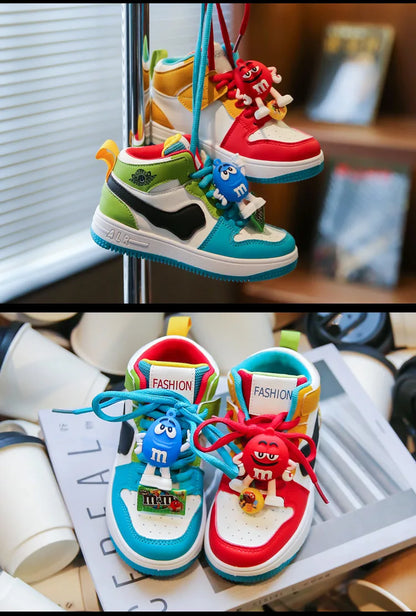 Boys Girls Sneaker Board Shoes Children Casual Shoes New Four Seasons Kids Single Sneaker Mandarin Ducks Basketball Sports Shoes