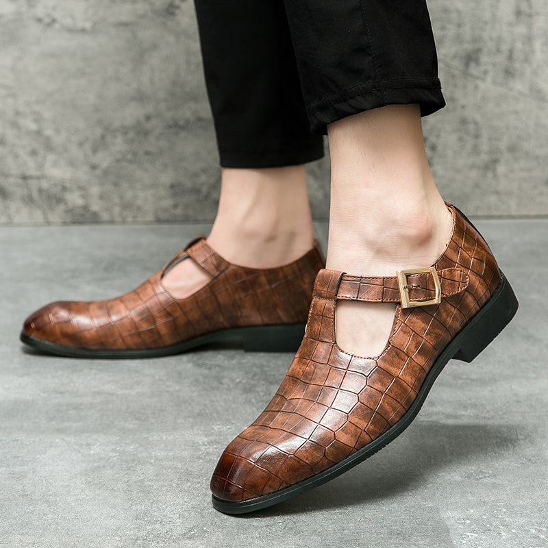 Men's Dress Loafers Handmade PU Leather Shoes