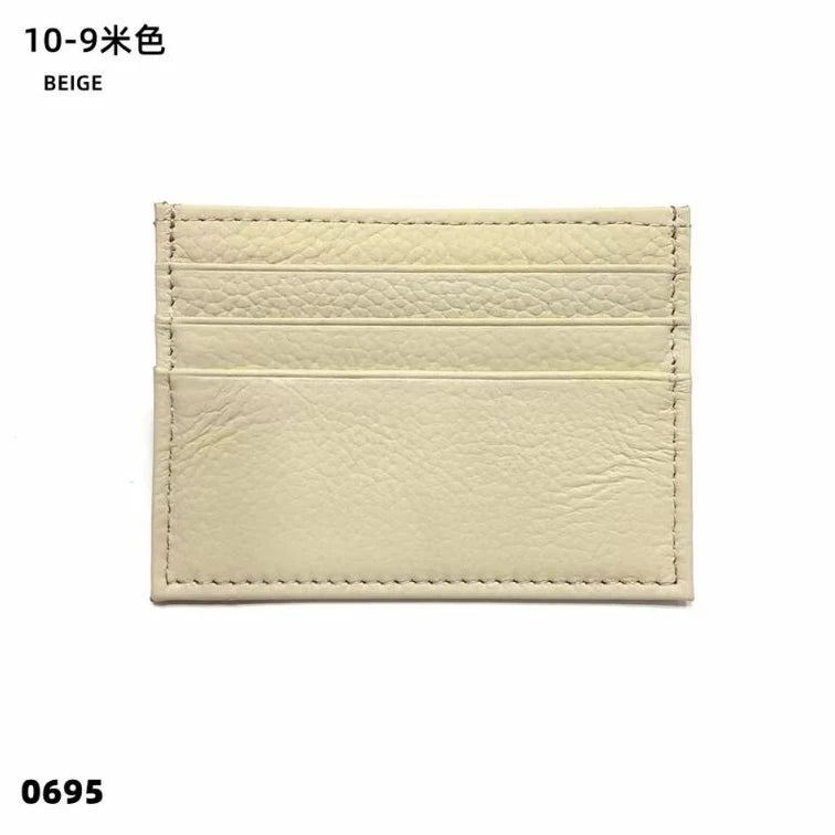 Porte-cartes en cuir de vachette avec logo personnalisé pour femme et homme, sac à cartes fin en cuir véritable, gravure du nom, portefeuille de luxe décontracté