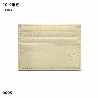 Porte-cartes en cuir de vachette avec logo personnalisé pour femme et homme, sac à cartes fin en cuir véritable, gravure du nom, portefeuille de luxe décontracté