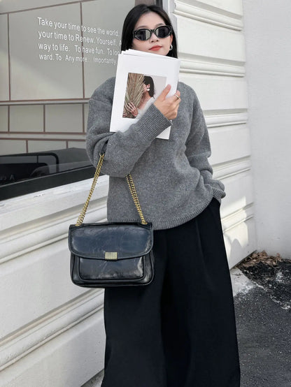 Luxury handbags female crossbody bags Tofu small square shoulder bag women bags new fashion 2025 genuine cowhide leather satchel