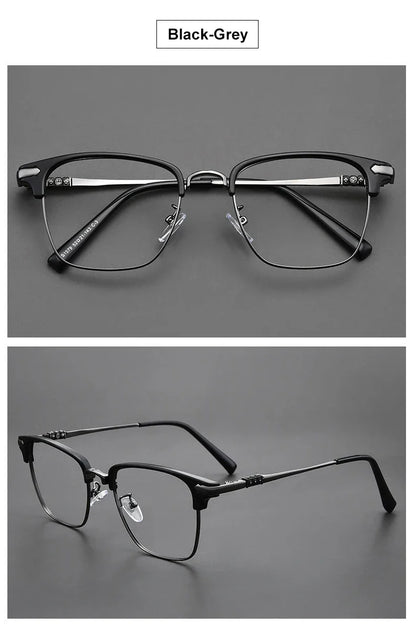 Classic Men's Square Frames Personalized Business Blue Light Blocking Can Be Customized Reading Glasses Myopic K002
