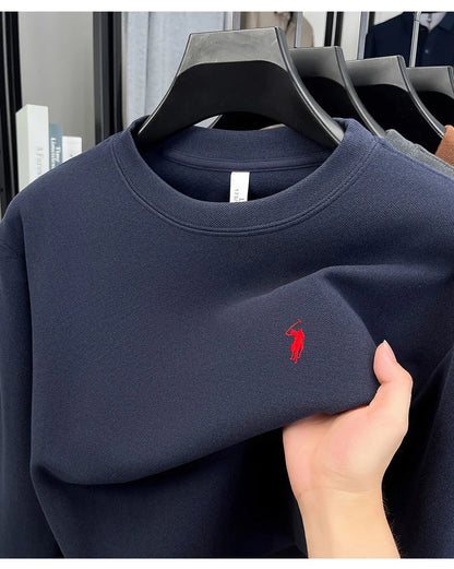 Luxury brand long sleeve T-shirt men's autumn Paul trendy exquisite pony embroidery pullover loose casual round neck sweatshirt