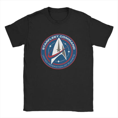 Men Stars Treks Collegiate T Shirt movie tv Series Pure Cotton Clothing Casual Short Sleeve Crewneck Tees New Arrival T-Shirt