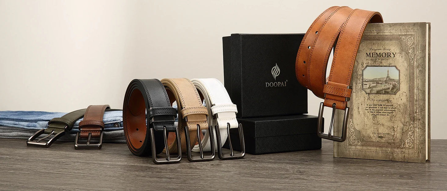 Men's PU Leather Belt Fashion Automatic Buckle Belt for Popular Business High Quality Male Belt Multi Color 105 115 125 135cm
