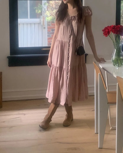 Spring 2025 Chic A-Line Dr Korean Sle Long Svel Women's Faionable Gown Ele Personali Commute Suitable Dr