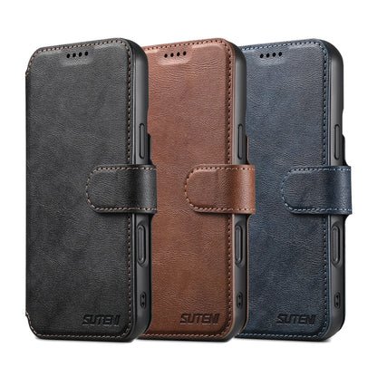PU Leather Wireless Charging Card Holder Stand Wallet Magnetic Flip Cover Phone Case For iPhone 17 Pro Max 16 Plus 15 14 13 12