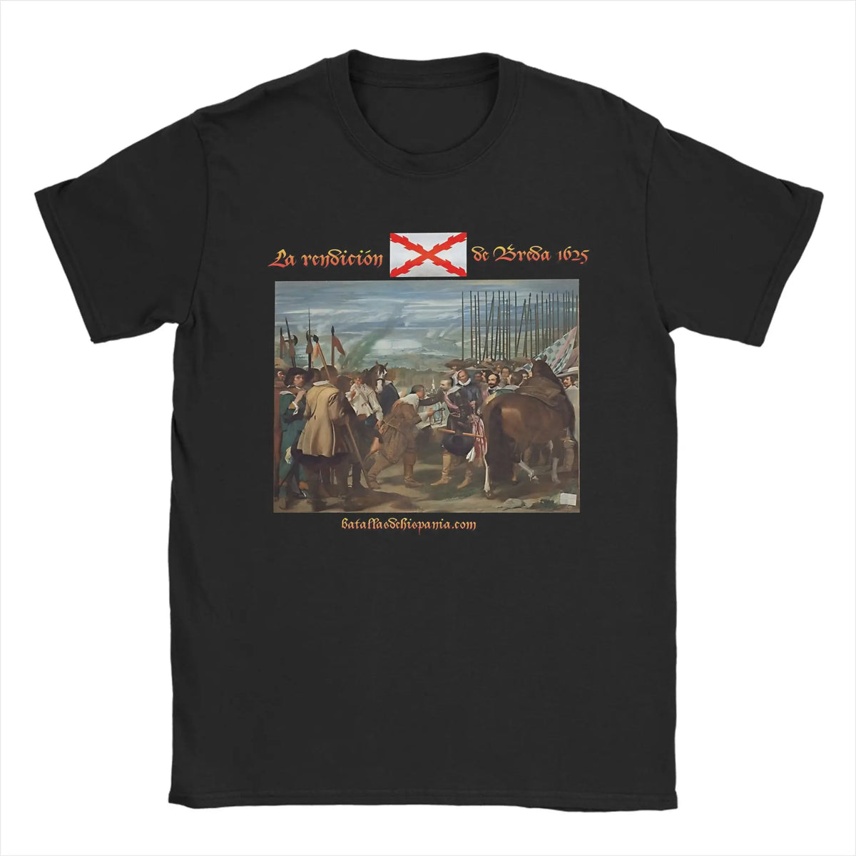 Burgundy Cross Flags Borgona  T-Shirts Spanish Empire  Funny Pure Cotton Tee Shirt Crew Neck Short Sleeve T Shirts Gift Clothes
