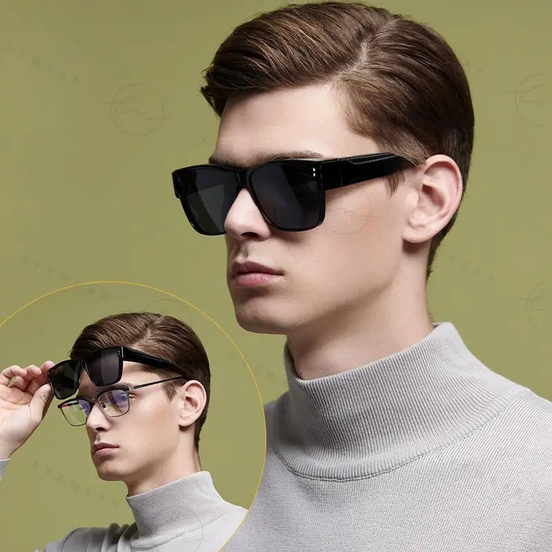 Brand Oversized Frame Cover Optical Glasses Trend Fit Over Sunglasses For Men Women Polarized TR-90 Anti-Glare UV400 Eyewear