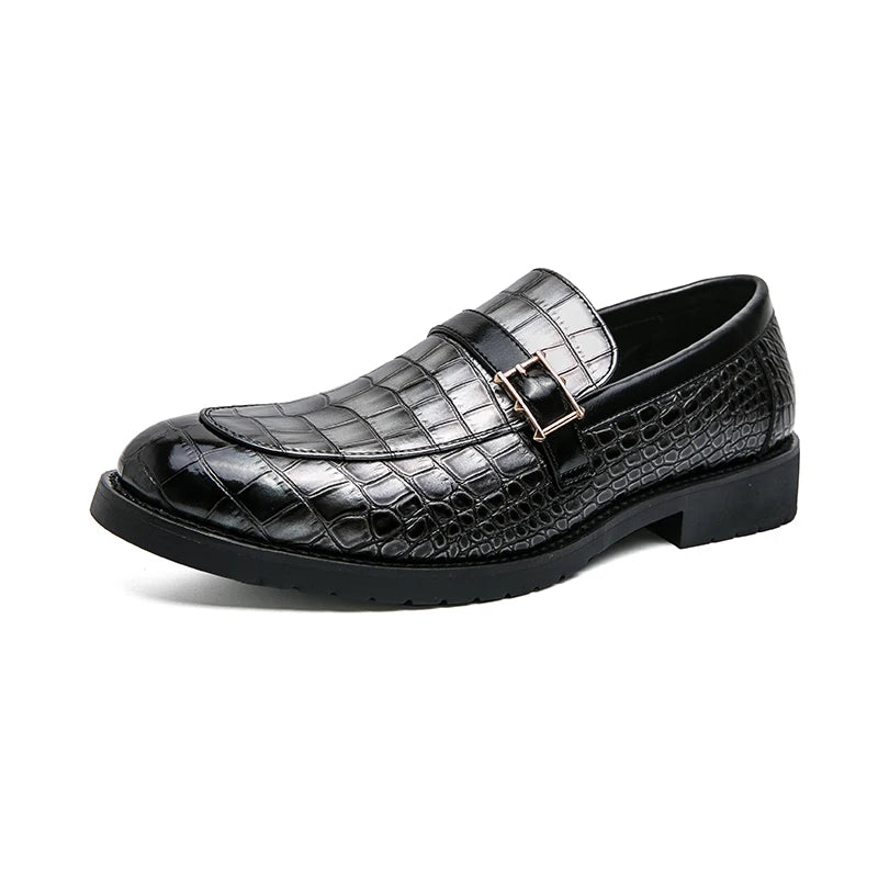 New High Quality Italian Shoe for Men Loafers Casual Men Shoes Luxury Leather Slip-on British Style Striped Soft Shoes Moccasins