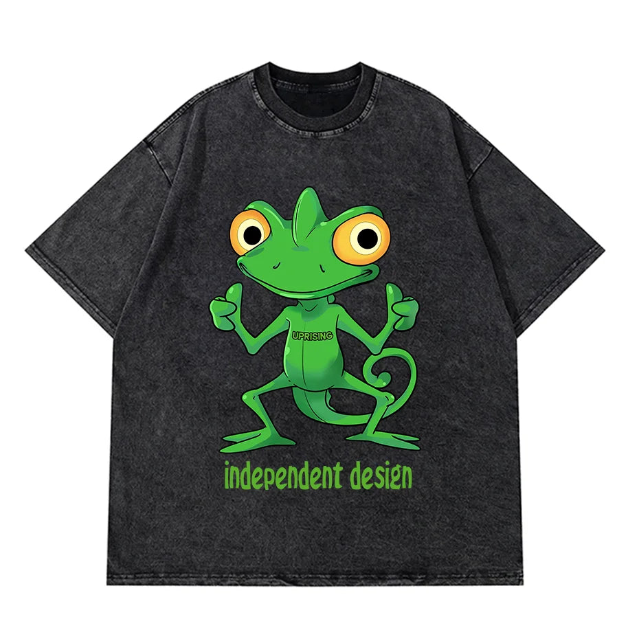 Anime Pain Printed T Shirt Men Retro Washed 100% Cotton Tops Tees Harajuku Tshirt 2023 Streetwear Hip Hop Male T-shirts