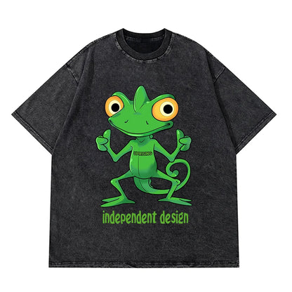 Anime Pain Printed T Shirt Men Retro Washed 100% Cotton Tops Tees Harajuku Tshirt 2023 Streetwear Hip Hop Male T-shirts