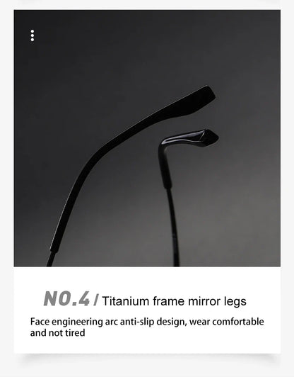Large Frame Aluminum Frame Titanium Business Anti-Blue Light Reading Glasses Men Ladies Customizable Prescription ZY-20239