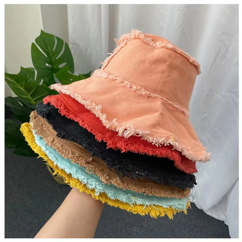 Wholesale New Bob Summer Bucket Hats Reversible Men Ladies Cotton Outdoor Sports Pull Up Fashion Panama Sun Hat Gift Wine Party