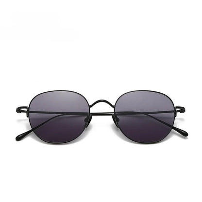 Pure Titanium Ultra Light  Round Women Sunglasses Fashion Outdoor Sports UV400 Men Sunglasses Can Be Paired Prescription Lenses