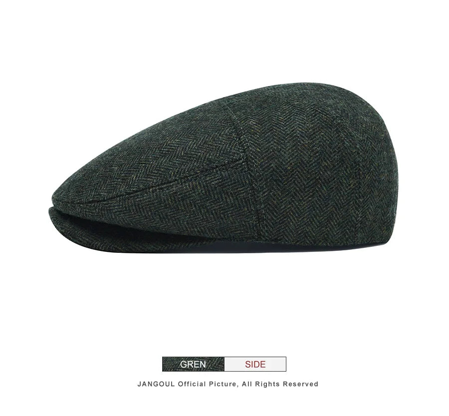 Men Wool Blend XL XXL Ivy Newsboy Cap Classic Tweed Gatsby Cabbie Flat Hat