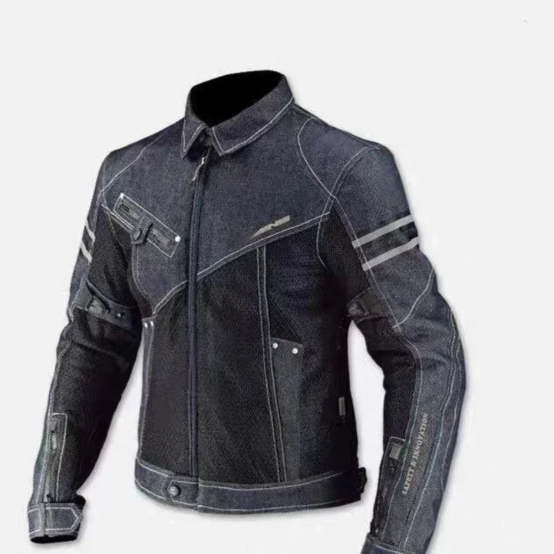 Jacket Spring Breathable Denim Mesh Racing Ride High-performance Drop Resistance Clothing Motorcycle Jacket