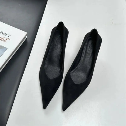 2024 Autumn Pointed Toe Women Sexy Shallow Slip On Pumps Shoes Fashion Thin High Heel Ladies Elegant Dress Shoes Mujer