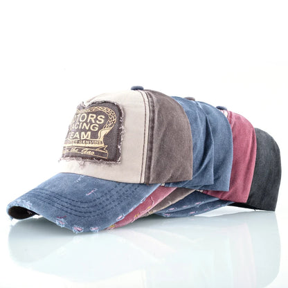 Vintage Washed Denim Baseball Cap For Men And Women Snapback Trucker Hat With Letter Patch Spring Autumn Unisex Hip Hop Cap