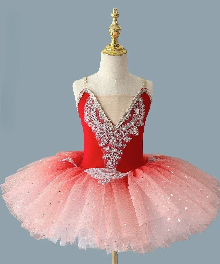 Fashion Performance Princess Dress Girls Clothes Summer Baby Ballet Leotard Vestidos Tutu Children's Ballet Skirt Dance Costume