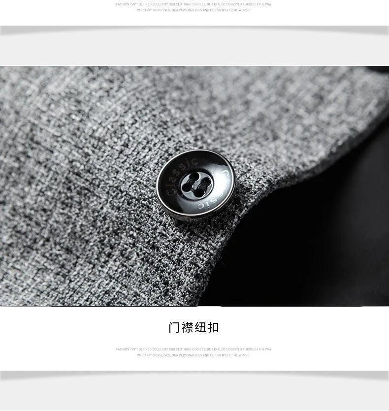 New Summer and Autumn Linen Thin Breathable and Sun-Protective Suit Jacket with Inner Lining, Slimming Middle-Aged Men's Suit