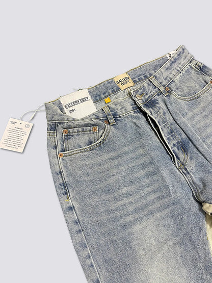 Denim Bell-bottoms Washed And Worn Patchwork Jeans