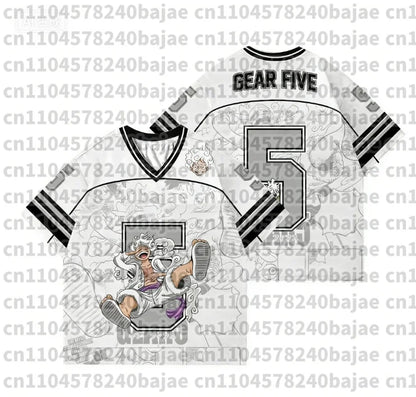 2026 New One Piece Monkey D.Luffy Zoro Anime Football Jersey Summer Plus Size Breathable Jersey Cosplay Short Sleeve T-shirt
