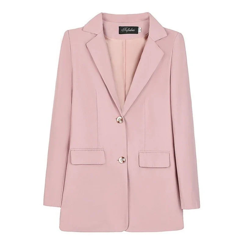 Spring Autumn Office Lady Blazer For Women 2025 Long Sleeve Slim High Quality Blazers Mujer Coats Jacket Winter Clothing Outwear