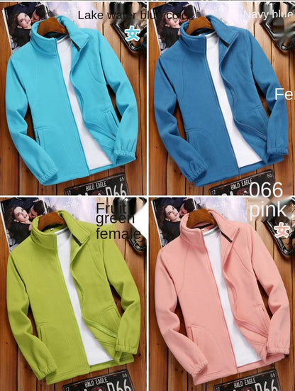 2023 New Winter Women's Zipper Cardigan Sweatershirt Warm Coral Fleece Jacket Ladies Outdoor Running Polar Fleece Coat Clothes