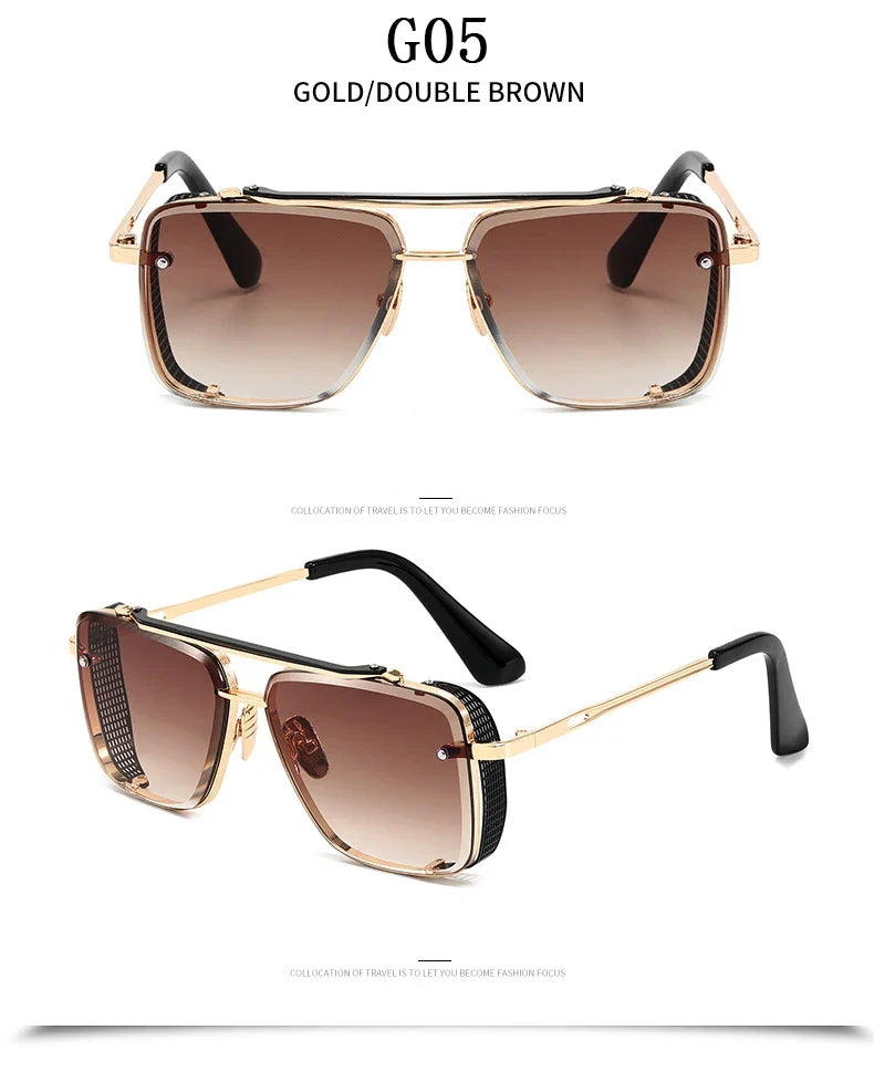 Square Punk Sunglasses For Men Vintage Steampunk Sunglasses Women Trendy Retro Luxe Fashion Glasses Gafas De Sol Hombre Oculos