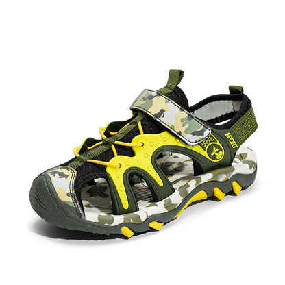 Fashion Kids Sandals Boy Water Shoes Closed Toe Rubber Sole Outdoor Hiking Sneaker Summer Sports  Beach Sandals for Boy