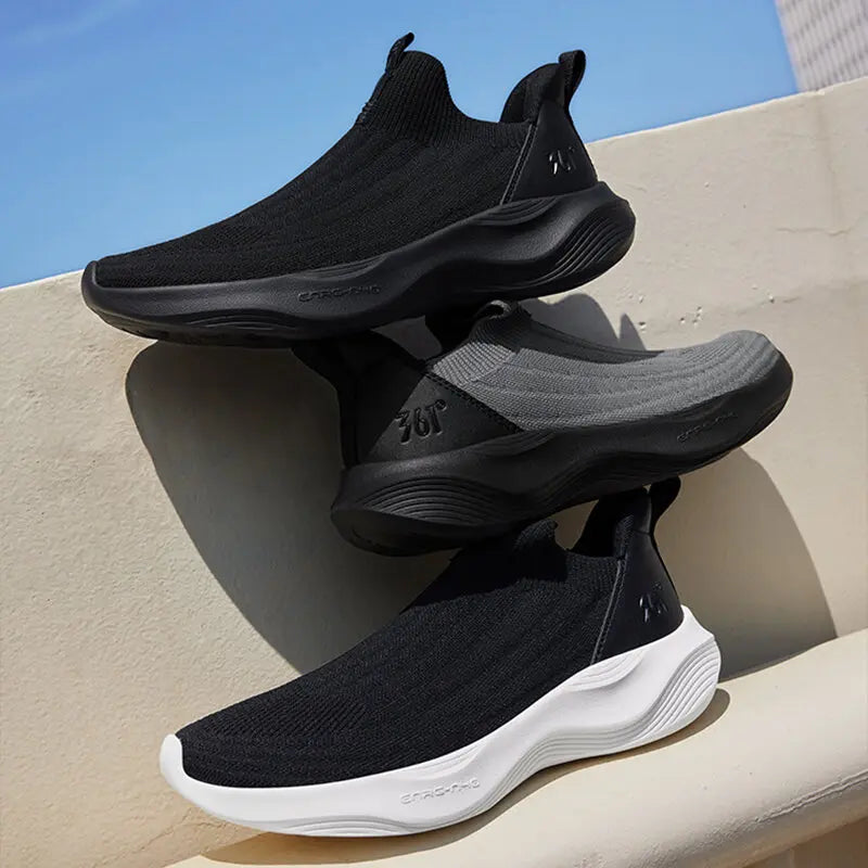 Lightweight Slip-On Men Running Shoes Breathable Mesh Upper Cushion Comfort Soft Soled Male Sneakers 672542215F