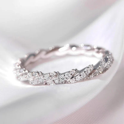 1mm All Real Moissanite Rings for Women Certified Full Diamond Bridal Jewelry 100% S925 Sterling Silver Wedding Bands GRA