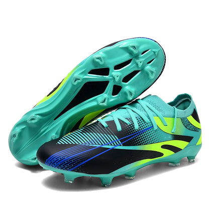 Professional Long Spikes Football Field Cleats Men Women Trend Pink Soccer Shoes Society Man Trainers Futsal Sneakers Size 33-46