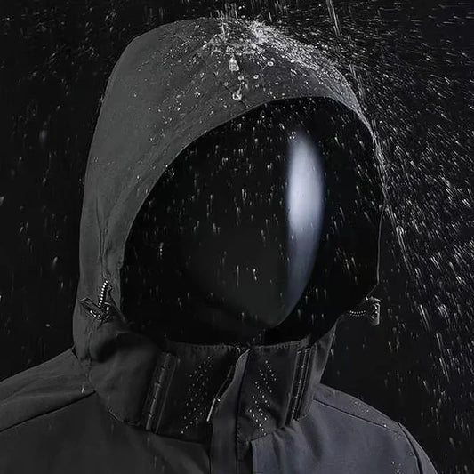 Motorcycle Jacket Men's Hooded Windproof And Waterproof Coat With Detachable Hood And Zipper Shirt, Large Size Riding Suit
