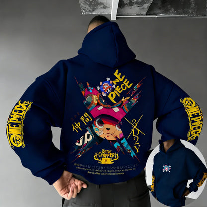 One Piece Men's Hoodie Sweatshirt Tony Tony Chopper Japan Anime Spring Autumn and Winter Boys Long-sleeved Parent-child Outfit