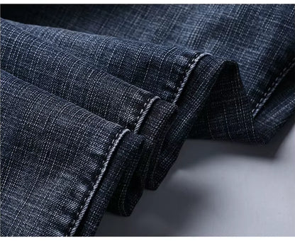 2026 New Style Business Men's Jeans Casual Straight Stretch Fashion Classic Blue Black Work Pant Denim Trousers Male Clothing