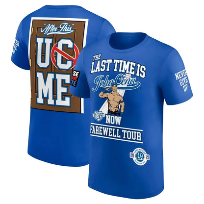 Men's light blue John Sena farewell tour Toronto T-shirt Summer breathable and quick-drying fashion sportswear top