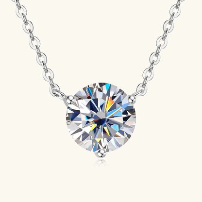 1CT 1.5CT 2CT Moissanite Pendant Necklace s925 Sterling Silver Certified Solitaire Drop Necklaces For Women Jewelry Gift