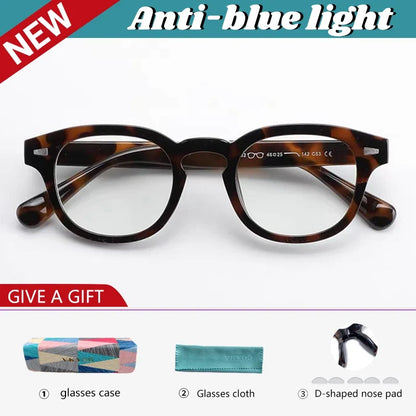Fashion Simple Round Geometric Design Women's Anti-Blue Light Glasses Men's Reading Glasses Customizable Prescription