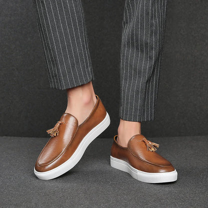 Zapatos De Hombre Loafers Men's Tassel Slip-On Comfortable Men Leather Shoes Casual Shoes Fashion Oxford Shoes Large Size 38-47