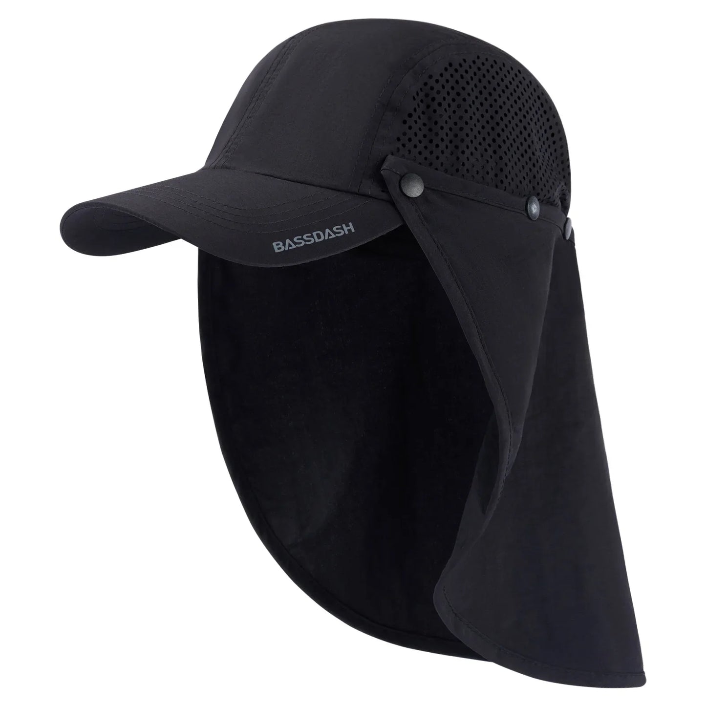 UPF 50+ Foldable Fishing Hat Baseball Cap with Removable Neck Flap Portable for Men Women Golf Hiking