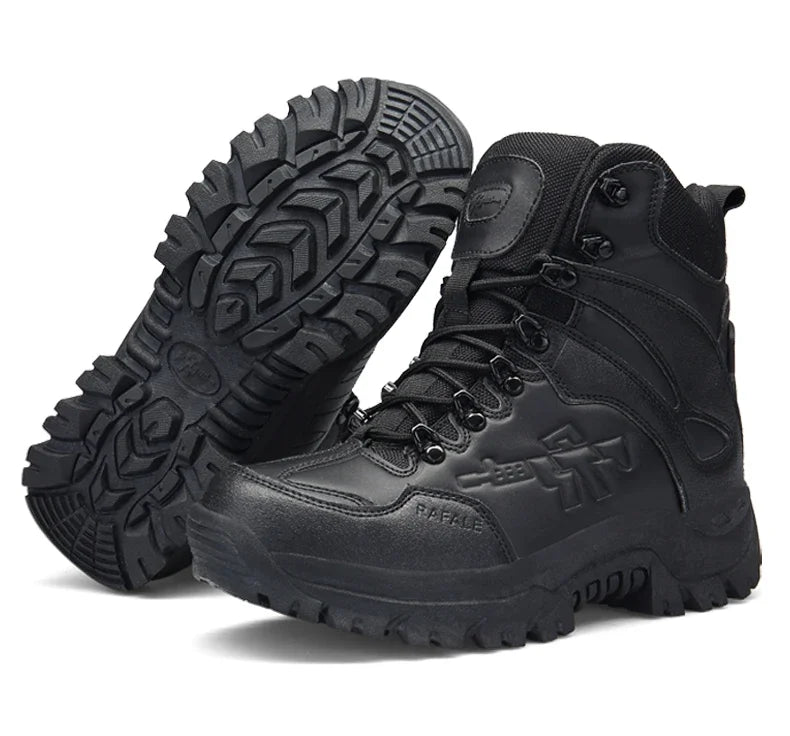 New Men Tactical Boots Army Breathable Desert High Quality Unisex Waterproof Male Hunting Boots Ankle Work Climbing Hiking Shoes