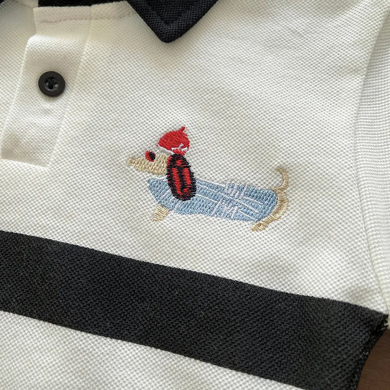 Summer Fashion Baby Boys Clothes Suit Children Cotton Cartoon Dog Polo T-Shirt Shorts 2Pcs/Set Toddler Kids Clothing Tracksuits