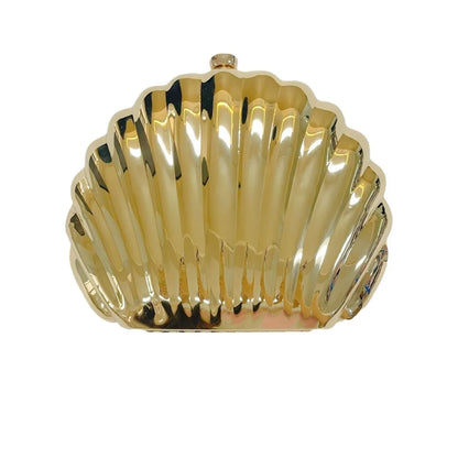 2025 Women Silver Gold Shell Bag Cute Acrylic Evening Clutch Bag With Strap For Wedding Party Small Purses Designer Handbags Ins