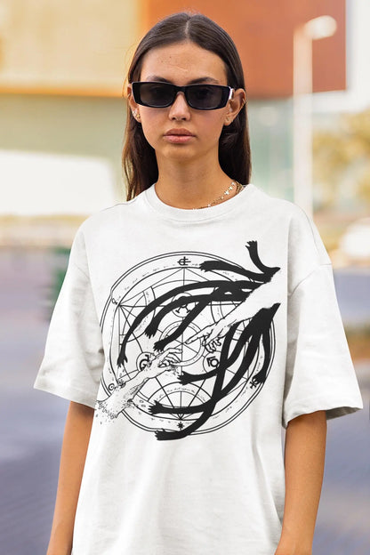 Classic Japan Anime FULLMETAL ALCHEMIST Manga Graphic Print T-shirt Men Women New Fashion O-neck Cotton Tee Oversized Casual Top