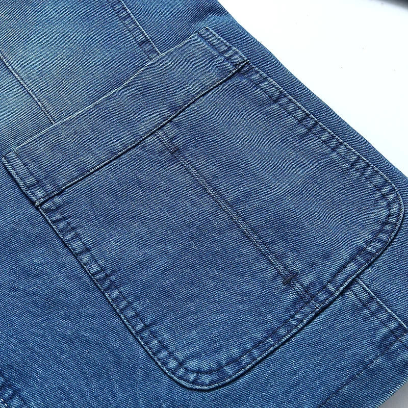 Mens Denim Blazer Men Fashion Cotton Vintage Suit Outerwear Male Blue Coat Denim Jacket Men Slim Fit Jeans Denim Blazers Top 4Xl