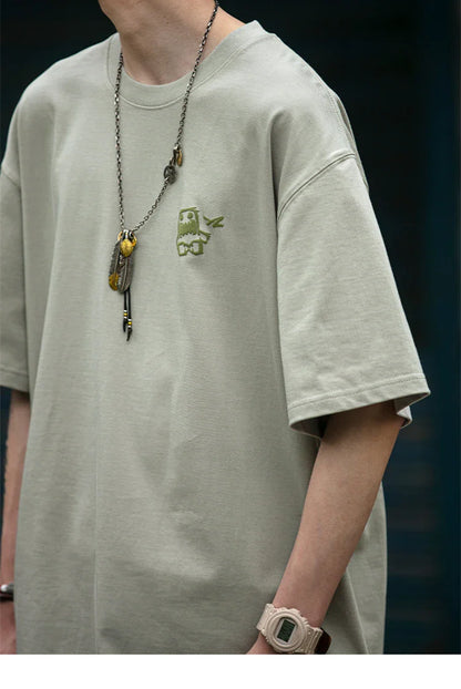 Summer Korean Oversize T-Shirt For Men Streetwear Harajuku High Quality Short Sleeve Loose Casual Tops Hip Hop Trendy Tee Male