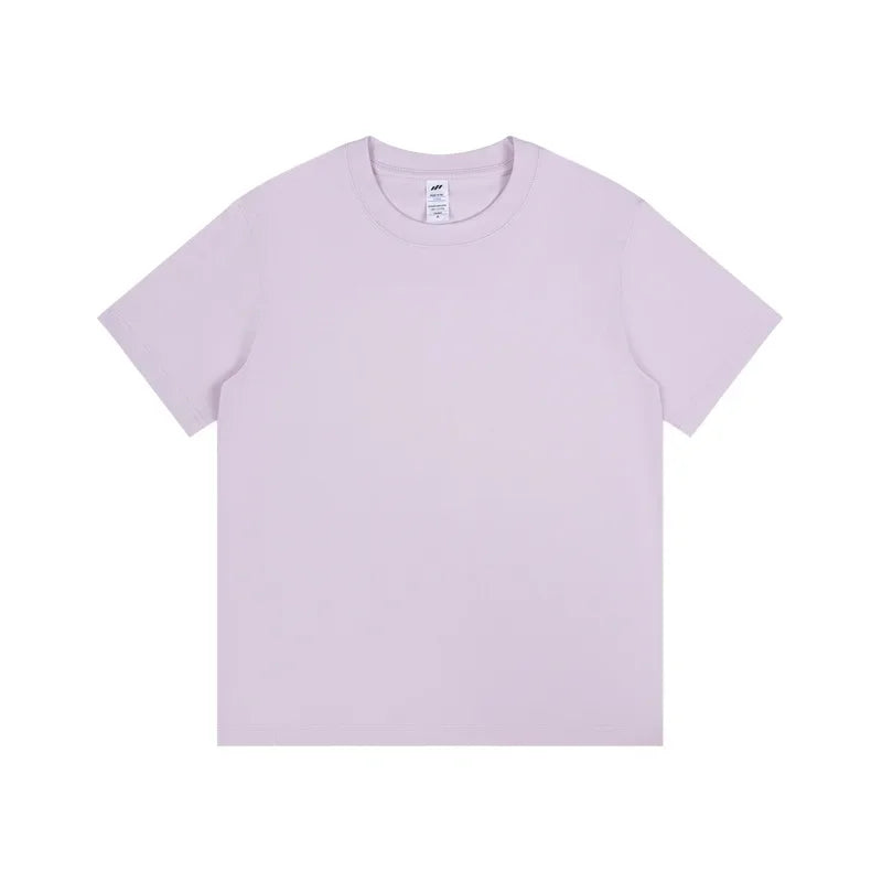 8.1Oz 230gsm Men's Pure Cotton T Shirts 2025 Summer New Oversizes Solid Color T-Shirts for Men and Women Customizable